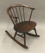 A mid-century Ercol rocking chair