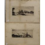 A pair of etchings, one of Windsor Castle, the other Vue De Gravesend Sur A Tamsie,