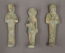 Three Egyptian shabti