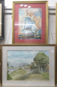GODFREY CURTIS (20th/21st century) British, Redjacket, oil on paper, framed and glazed,