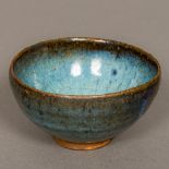 A Chinese Yuan Dynasty Jun Ware pottery bowl With typical glaze. 8.5 cm diameter.