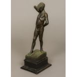 ALICE C MAUDE (born circa 1880) English Naked Young Boy Bronzed copper,