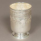 A Victorian silver oversized pedestal beaker, hallmarked London 1876,