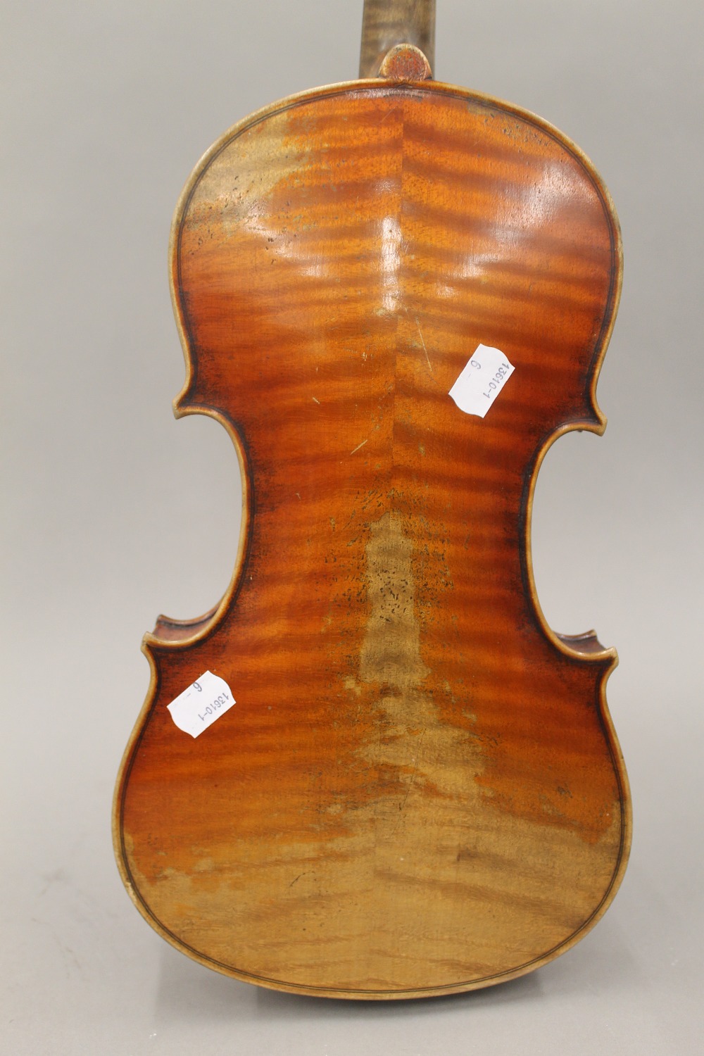 A late 19th century German full size violin by Louis Lowendahl With a label to the interior "Copy - Image 9 of 9