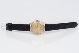 An oversize Omega stainless steel cased gentleman's jumbo wristwatch, reference 2505 The 3.