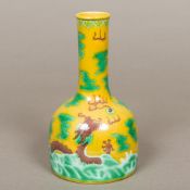 A Chinese porcelain vase Of mallet form,