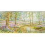 FREDERICK GOLDEN SHORT (1863-1936) British Blue Bell Wood Watercolour, signed and dated 1925,