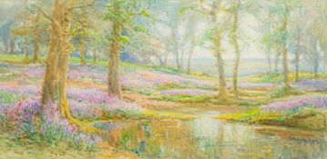 FREDERICK GOLDEN SHORT (1863-1936) British Blue Bell Wood Watercolour, signed and dated 1925,