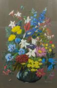 PATIENCE PEARSON (20th century) British (AR) Still Life of Flowers Watercolour and bodycolour,