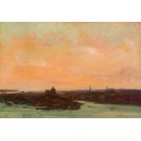 EMMIE CHASE (19th/20th century) British Panoramic View of Venice Oil on canvas,
