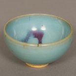 A Chinese Yuan Dynasty porcelain Jun ware bowl With typical glaze. 9 cm diameter.