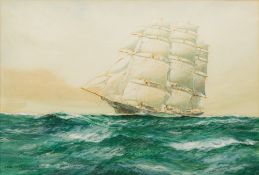 WILLIAM MINSHALL BIRCHALL (1884-1941) British A North Atlantic Clipper - of the Fifties Watercolour