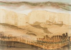 BRIAN BANKS (1940-2011) British (AR) Landscape Mixed media, signed and dated '66, framed and glazed.