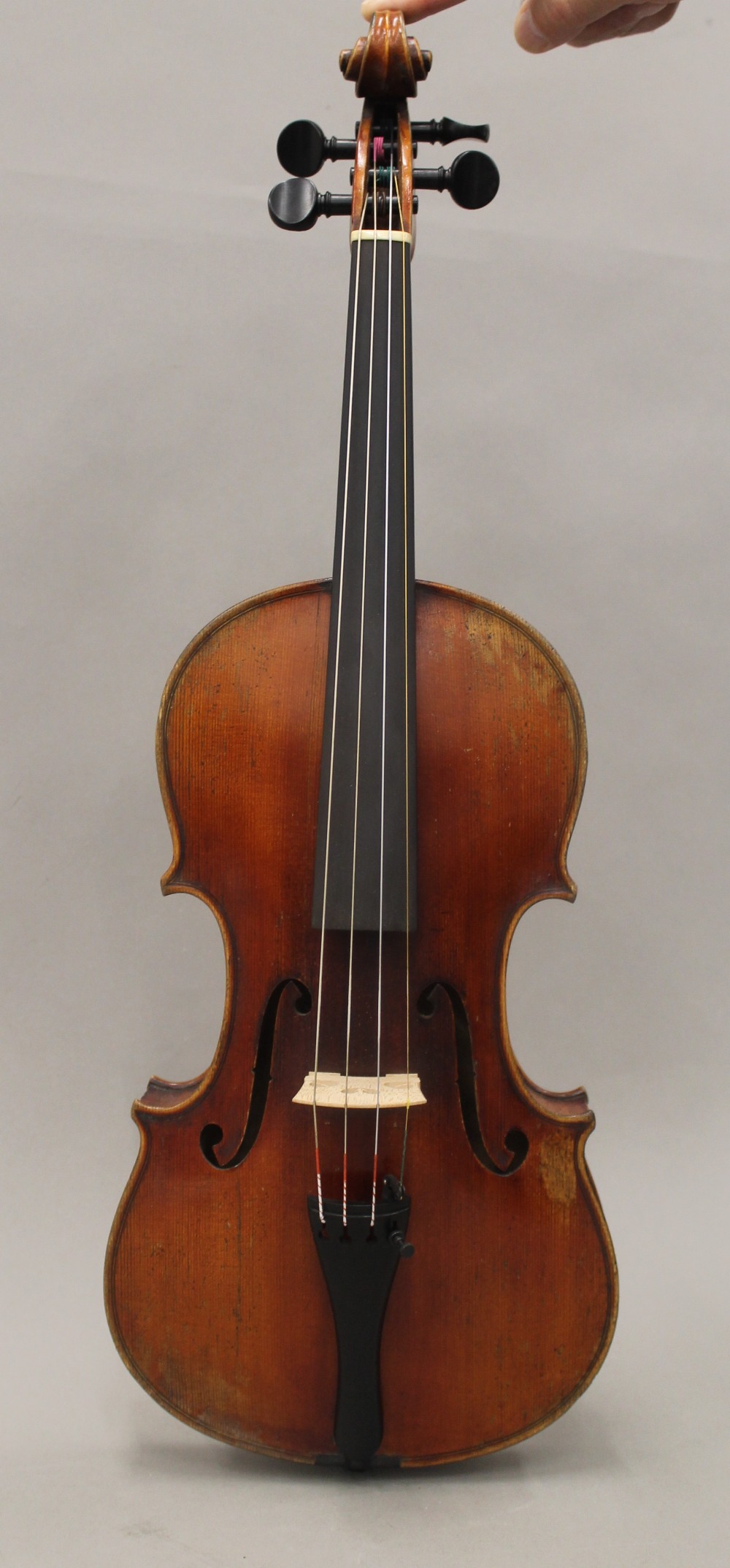 A late 19th century German full size violin by Louis Lowendahl With a label to the interior "Copy - Image 2 of 9