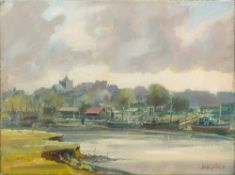 DAVID GRIFFIN (1952-2002) British (AR) Rye Town Oil on canvas, signed and dated 92, unframed. 40.