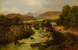 ARTHUR BRANDISH HOLTE (19th/20th century) British Pont-Y-Pant, Lledr Valley Oil on canvas, signed,