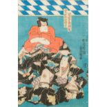 UTAGAWA TOYOKUNI III (1786-1865) Japanese Five woodblock prints All signed within the plates,