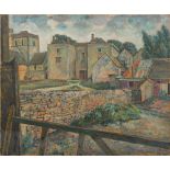 Attributed to WILLIAM ROTHENSTEIN (1908-1993) British Country House Oil on canvas,