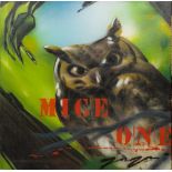 ENGLISH SCHOOL (20th/21st century) Mice One Aerosol on canvas, indistinctly signed, unframed.