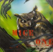 ENGLISH SCHOOL (20th/21st century) Mice One Aerosol on canvas, indistinctly signed, unframed.