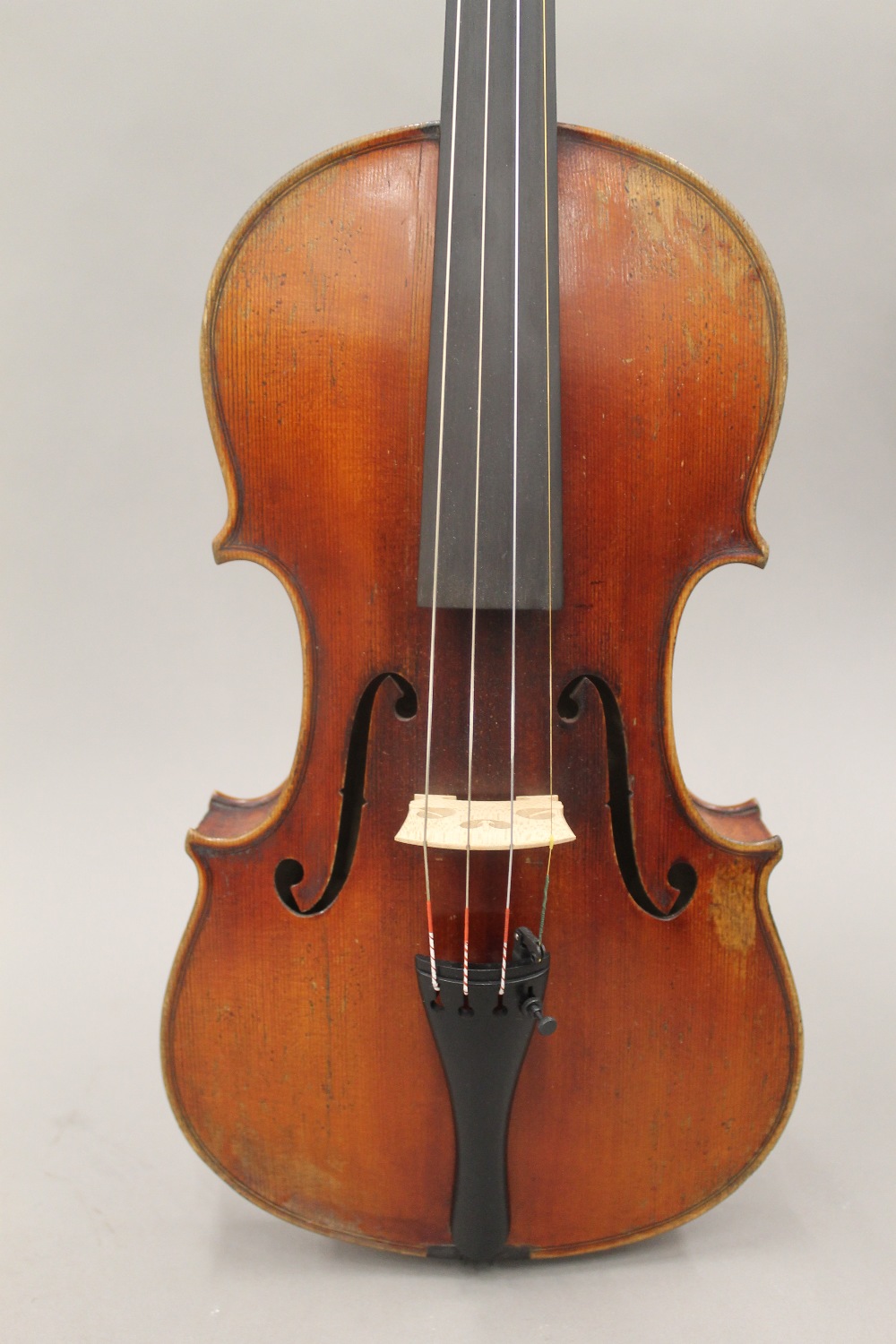 A late 19th century German full size violin by Louis Lowendahl With a label to the interior "Copy - Image 8 of 9