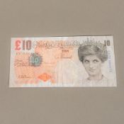 BANKSY (born 1974) British (AR) Di-Faced Tenner Off set lithographic print, unframed. 14.25 x 7.