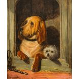 After SIR EDWIN LANDSEER (1802-1873) British Dignity and Impudence Oil on canvas, framed.