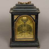 An 18th century Continental ebonised bracket clock by Ferdinandus Knapp The 6 6/8th inch arched