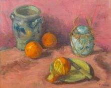 P GEDYE (20th century) British Still Life of Fruit Oil on canvas, signed, framed. 49.5 x 39 cm.