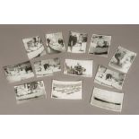 Twelve black and white photographic prints of the Royal Yacht Britannia in the Grand Harbour,