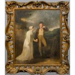 Attributed to FRANCIS WHEATLEY (1741-1801) British Rural Couple in Landscape Oil on canvas,