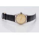 A Girard-Perregaux and Co stainless steel cased gyrometric gentleman's wristwatch The signed ivory