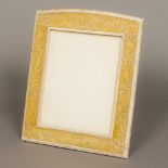 A Chinese carved and pierced jade mounted photograph frame Extensively worked with birds amongst