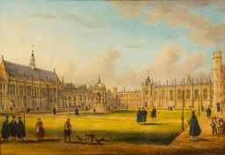 RICHARD BANKES HARRADEN (1778-1862) British Great Court at Trinity College,