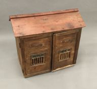 A 19th century pine animal hutch Of architectural form,