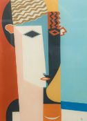 After LOUIS MARCOUSSIS (1883-1941) Polish Portrait d'Alice Halicka Gouache, signed with monogram,