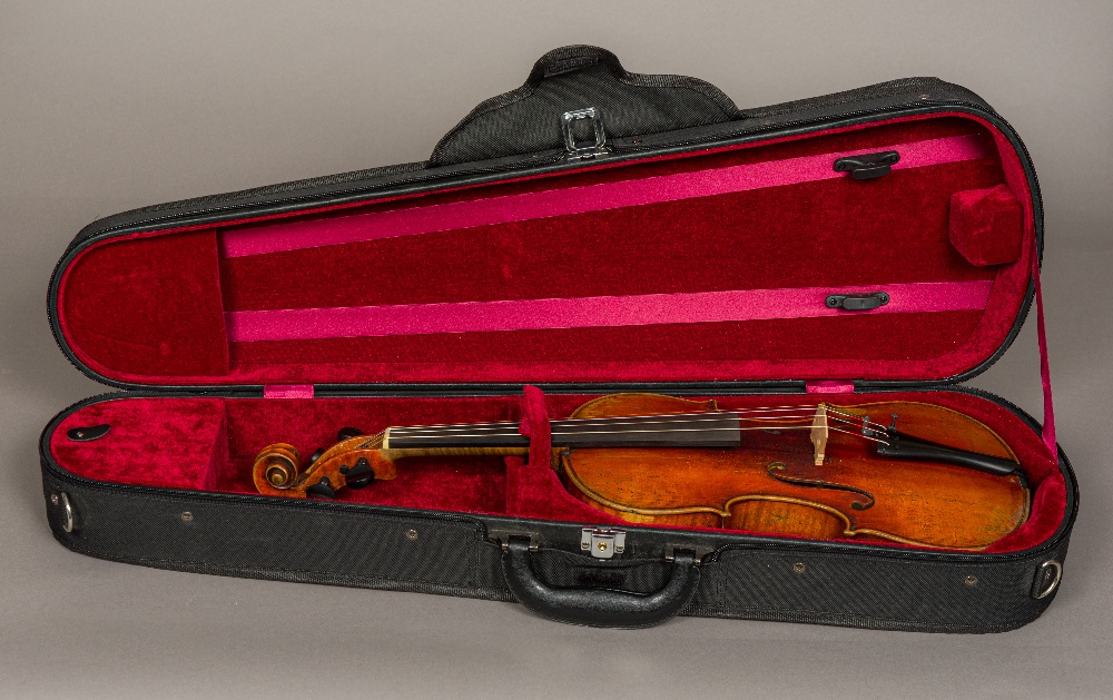A late 19th century German full size violin by Louis Lowendahl With a label to the interior "Copy
