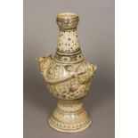 A Chinese Chizou type pottery vase The baluster body incorporating a fish,