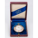 A French unmarked gold cased pocket watch by Leger a Paris The signed 3 cm white enamelled dial