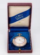 A French unmarked gold cased pocket watch by Leger a Paris The signed 3 cm white enamelled dial