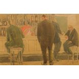 Manner of EDWARD ARDIZZONE (1900-1979) British Bar Scene Watercolour and bodycolour,