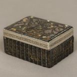 An 18th century Continental pressed tortoiseshell box Of rectangular form,