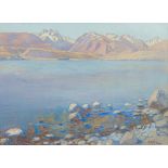 ESTHER STUDHOLME HOPE (1885-1975) New Zealander, Mackenzie Country Watercolour and bodycolour,