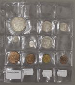 An uncirculated set of 1937 silver and copper coinage, ten piece - crown to farthing,