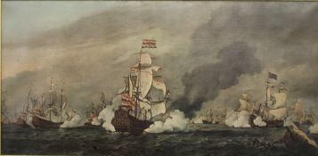 A large Scene of Ships at War,