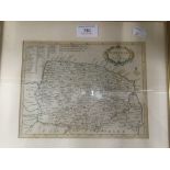 Two small maps by ROBERT MORDEN, one Norfolk, the other Suffolk,