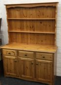 A modern pine kitchen dresser