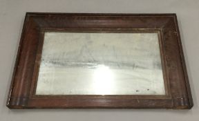 A 19th century mahogany over mantle mirror