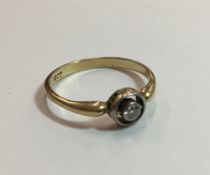 An 18 ct gold diamond solitaire ring (2.