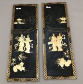 A pair of Chinese plaques